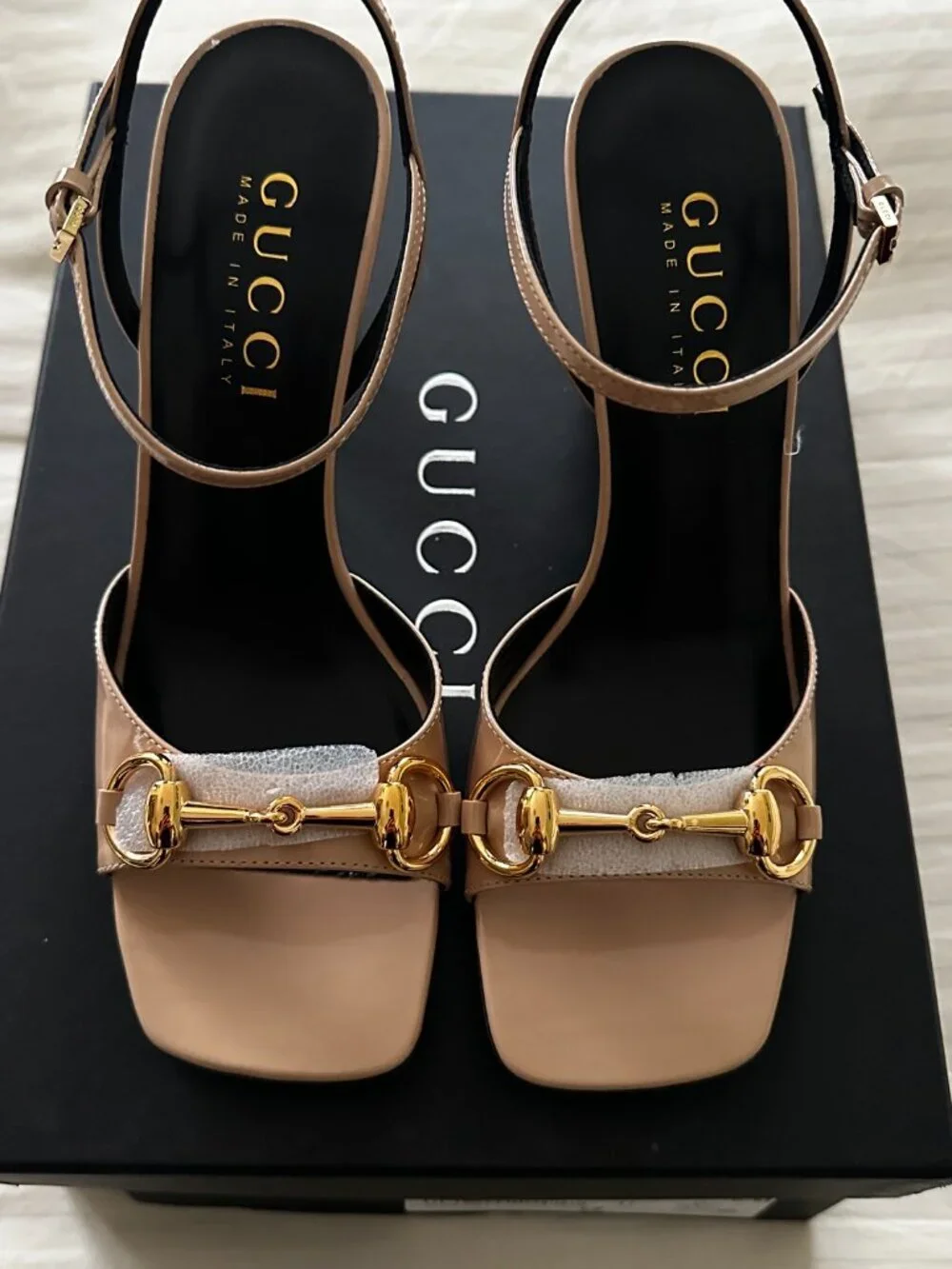 GUCCI Leather Malaga Kid Slingback Shoes - Size 7/ 37 Pristine Condition